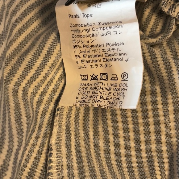 Blue Striped Floral Embroidered Women's Top - Picture 11 of 11